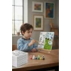 Sevimli Kurbağa Temalı Çocuk Boyama Tuvali – Şövaleli Eğitici Boyama Seti 20x20 cm