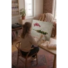 Sayılarla Boyama Seti 40 x 50 cm Tuval Şasesine Gerili Yalnız Ağaç
