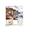 Sayılarla Boyama Seti 40 x 50 cm Tuval Şasesine Gerili Renkli Rıhtım