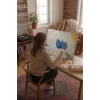 Sayılarla Boyama Seti 40 x 50 cm Tuval Şasesine Gerili Geceler Dalga