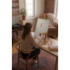 Sayılarla Boyama Seti 40 x 50 cm Tuval Şasesine Gerili Akşam Manzarası
