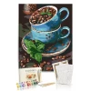 Sayılarla Boyama Seti 40 x 50 cm Tuval Şasesine Gerili Çekirdek Kahve Fincanı