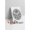 Kedi Desenli Mandala Tuval Boyama Seti 40x50 cm
