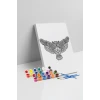 Baykuş Desenli Mandala Tuval Boyama Seti 40x50 cm