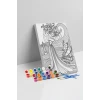 Gotik Prenses Desenli Mandala Tuval Boyama Seti 40x50 cm