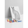 Serval Desenli Mandala Tuval Boyama Seti 40x50 cm