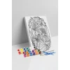 Peri Kızı Desenli Mandala Tuval Boyama Seti 40x50 cm