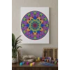 Çiçek Mandala Tuval Boyama Seti 40x50 cm