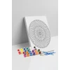 Örgü Desenli Mandala Tuval Boyama Seti 40x50 cm