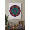 Oval Çiçek Mandala Tuval Boyama Seti 40x50 cm