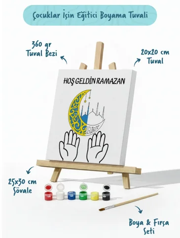 Ramazan Eğitici Boyama Seti Hoş Geldin Ramazan (Şövaleli)