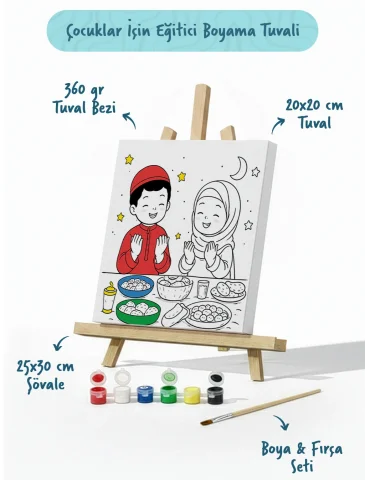 Ramazan Eğitici Boyama Seti İftar Sofrası (Şövaleli)