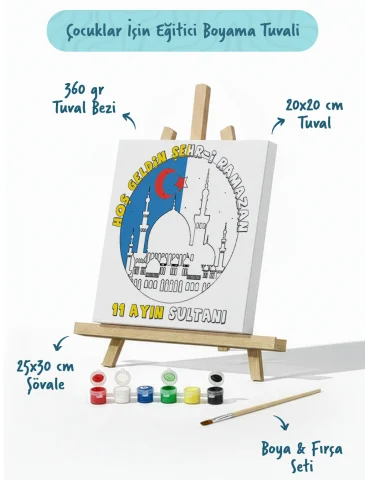 Ramazan Eğitici Boyama Seti Hoş Geldin Şehr-i Ramazan (Şövaleli)