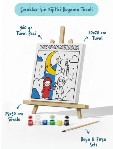 Ramazan Eğitici Boyama Seti Ramazan Mübarek (Şövaleli)
