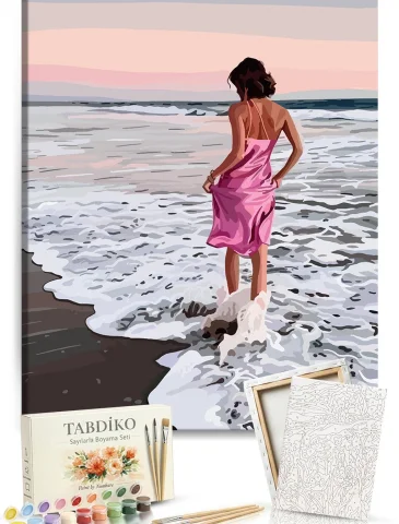 Sayılarla Boyama Seti 40 x 50 cm Tuval Şasesine Gerili Kumsal