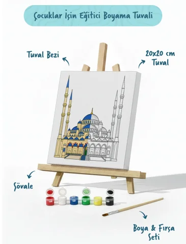 Sultanahmet Camii Şövaleli Boya Seti 20x20