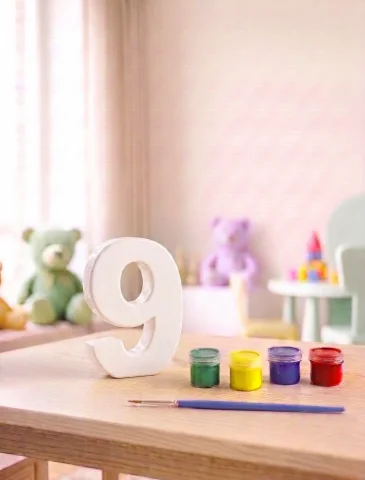 9 Rakamı Taş Boyama Hobi Seti