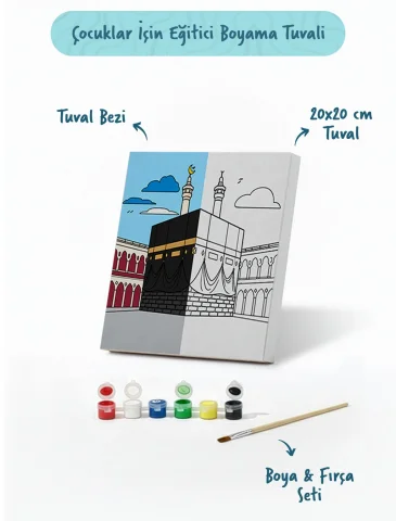 Mescid-i Haram ve Kâbe Şövalesiz Boya Seti 20x20