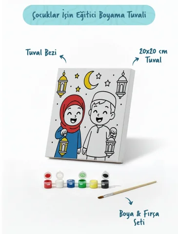 Ramazan Eğitici Boyama Seti Fenerli Çocuklar (Şövalesiz)