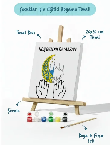 Ramazan Eğitici Boyama Seti Hoş Geldin Ramazan (Şövaleli)