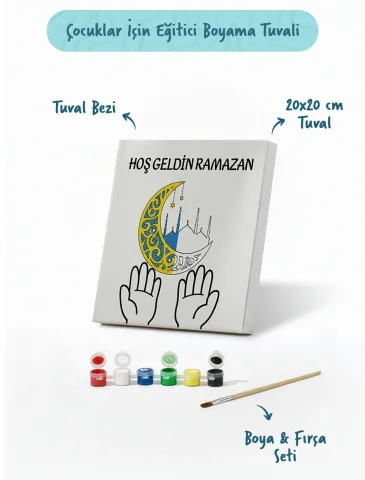 Ramazan Eğitici Boyama Seti Hoş Geldin Ramazan (Şövalesiz)