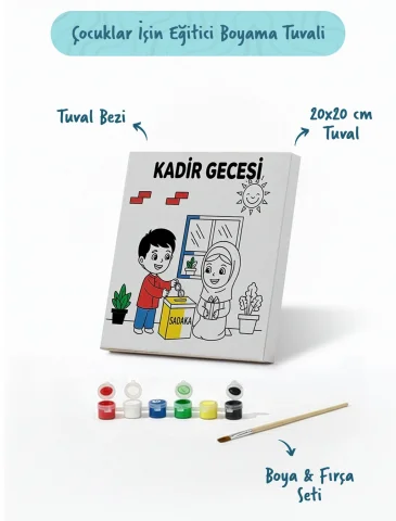 Ramazan Eğitici Boyama Seti Kadir Gecesi Sadaka (Şövalesiz)