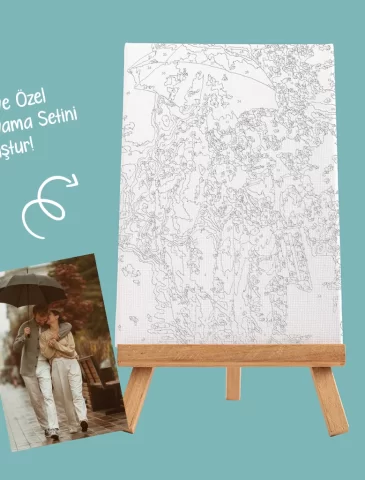 Sayılarla Boyama Seti 40 x 50 cm Kişiye Özel Tablo