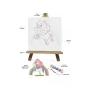 Renklerle Çocuk Boyama Hobi Setleri 20 x 20 cm Tuvale Şasesine Gerili Deniz Kızı ve Unicorn