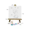 Renklerle Çocuk Boyama Hobi Setleri 20 x 20 cm Tuvale Şasesine Gerili Portre Elsa