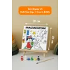 Ramazan Bayramı Çocuklar İçin Eğitici Boyama Tuvali (Şövaleli)