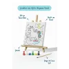 Unicorn Temalı Çocuk Boyama Tuvali Seti – Şövaleli Eğitici Boyama Seti 20x20 cm