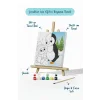 Penguen Temalı Çocuk Boyama Tuvali – Şövaleli Eğitici Boyama Seti 20x20 cm