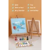 Uçak Temalı Çocuk Boyama Tuvali – Şövaleli Eğitici Boyama Seti 20x20 cm