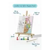 Sepette Tavşan Temalı Çocuk Boyama Tuvali – Şövaleli Eğitici Boyama Seti 20x20 cm