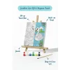 Sevimli Kuğular Temalı Çocuk Boyama Tuvali – Şövaleli Eğitici Boyama Seti 20x20 cm