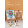 Balon Temalı Çocuk Boyama Tuvali – Şövaleli Eğitici Boyama Seti 20x20 cm