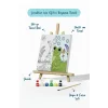 Sevimli Kurbağa Temalı Çocuk Boyama Tuvali – Şövaleli Eğitici Boyama Seti 20x20 cm