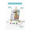 Sevimli Baykuş Temalı Çocuk Boyama Tuvali – Şövaleli Eğitici Boyama Seti 20x20 cm