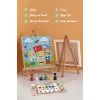 23 Nisan Temalı Çocuk Boyama Tuvali – Şövaleli Boya Seti 20x20