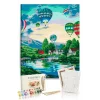 Sayılarla Boyama Seti 40 x 50 cm Tuval Şasesine Gerili Uçan Balonlar