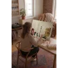 Sayılarla Boyama Seti 40 x 50 cm Tuval Şasesine Gerili Londra Sokakları