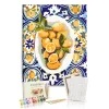 Sayılarla Boyama Seti 40 x 50 cm Tuval Şasesine Gerili Tabaktaki Limonlar