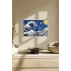 Sayılarla Boyama Seti 40 x 50 cm Tuval Şasesine Gerili Geceler Dalga