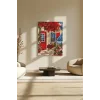 Sayılarla Boyama Seti 40 x 50 cm Tuval Şasesine Gerili Kırmızı Bahçe