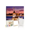 Sayılarla Boyama Seti 40 x 50 cm Tuval Şasesine Gerili Kız Kulesi