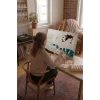 Sayılarla Boyama Seti 40 x 50 cm Tuval Şasesine Gerili Atlar