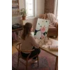 Sayılarla Boyama Seti 40 x 50 cm Tuval Şasesine Gerili Beyaz Güller