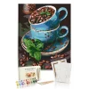 Sayılarla Boyama Seti 40 x 50 cm Tuval Şasesine Gerili Çekirdek Kahve Fincanı