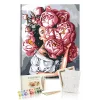 Sayılarla Boyama Seti 40 x 50 cm Tuval Şasesine Gerili Çiçekli Kadın