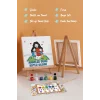 Anneler Günü Kutlu Olsun Boyama Tuvali Şövaleli Boya ve Fırça Seti 20x20 cm